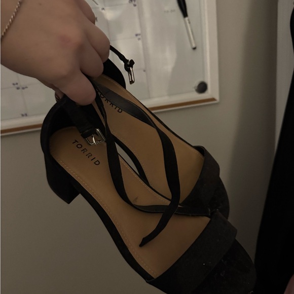 Torrid Black Strappy Heels - Picture 1 of 2